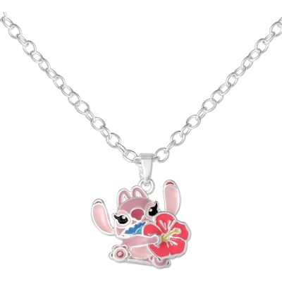 Disney Lilo & Stitch Collana Angel con Fiore di Ibisco per Donne e Bambine, Gioiello con Licenza Ufficiale, Confezione Regalo Inclusa Disney Lilo & Stitch Collana Angel con Fiore di Ibisco per Donne e Bambine, Gioiello con Licenza Ufficiale, Confezione Regalo Inclusa