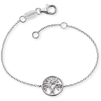Engelsrufer Bracciale da donna in argento sterling e ciondolo a forma di albero della vita, lunghezza regolabile, senza nichel, 1,2cm, Argento sterling, Nessuna pietra preziosa Engelsrufer Bracciale da donna in argento sterling e ciondolo a forma di albero della vita, lunghezza regolabile, senza nichel, 1,2cm, Argento sterling, Nessuna pietra preziosa