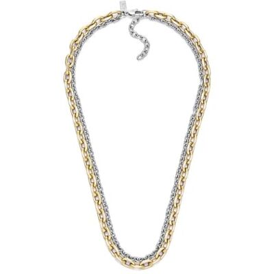 Armani Collana da uomo in acciaio inossidabile con chiusura a moschettone Armani Collana da uomo in acciaio inossidabile con chiusura a moschettone