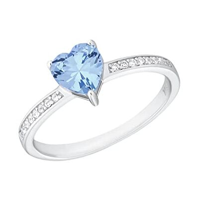 amor Anello da donna in argento Sterling 925, con zirconi sintetici, argento, cuore, in confezione regalo, 2035680, Argento 925 rodiato, Zirconi sintetici. amor Anello da donna in argento Sterling 925, con zirconi sintetici, argento, cuore, in confezione regalo, 2035680, Argento 925 rodiato, Zirconi sintetici.