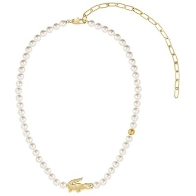 Lacoste Collana, Bracciale e Orecchini in Faux Perle Per Uomo e Donna Collezione MATCHPOINT con Charms Diversi color Oro Giallo Lacoste Collana, Bracciale e Orecchini in Faux Perle Per Uomo e Donna Collezione MATCHPOINT con Charms Diversi color Oro Giallo