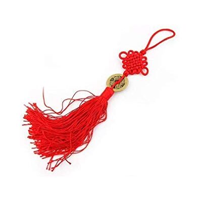 lachineuse Talismano Feng Shui di prosperità Amuleto portafortuna con pompon e pezzo cinese sapeca Lunghezza 25 cm Colore rosso e oro Idea regalo asiatica Fortunata e ricchezza lachineuse Talismano Feng Shui di prosperità Amuleto portafortuna con pompon e pezzo cinese sapeca Lunghezza 25 cm Colore rosso e oro Idea regalo asiatica Fortunata e ricchezza