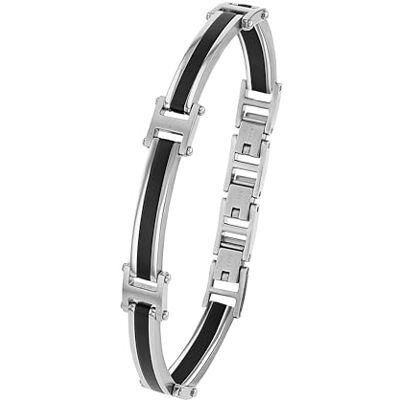 s.Oliver Bracciale Bracciale da Uomo in Acciaio Inossidabile, 18,5+1,5+1,5 cm, Argento, fornito in confezione regalo per gioielli s.Oliver Bracciale Bracciale da Uomo in Acciaio Inossidabile, 18,5+1,5+1,5 cm, Argento, fornito in confezione regalo per gioielli