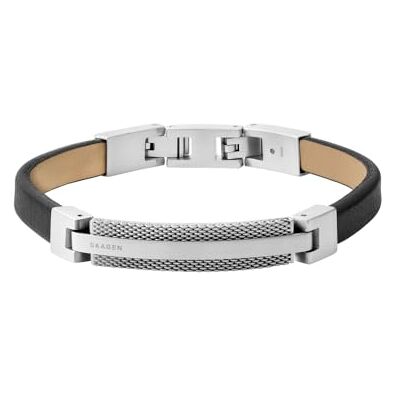 Skagen Bracciale Da Uomo Torben, Lunghezza Interna: 180-195 mm Bracciale In Acciaio Inox Argento, SKJM0208040 Skagen Bracciale Da Uomo Torben, Lunghezza Interna: 180-195 mm Bracciale In Acciaio Inox Argento, SKJM0208040