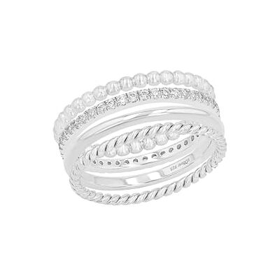 s.Oliver Anello da Donna in Argento 925, con zirconi sintetici, Argento, fornito in confezione regalo s.Oliver Anello da Donna in Argento 925, con zirconi sintetici, Argento, fornito in confezione regalo