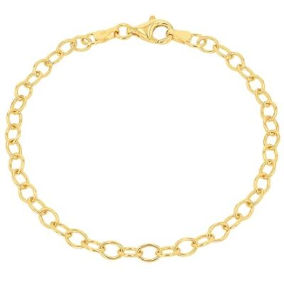 amor Bracciale Charm in Argento Sterling 925 per Donna, 19 cm, Oro, Viene Confezionato in Scatola Regalo, amor Bracciale Charm in Argento Sterling 925 per Donna, 19 cm, Oro, Viene Confezionato in Scatola Regalo,