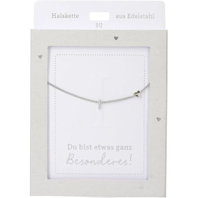 Depesche Collana da donna con ciondolo a forma di cuore, argento o oro, regolabile in 42-47 cm, in diverse varianti con simboli, lettere o segno zodiacale, Filigran, Acciaio inossidabile, Nessuna Depesche Collana da donna con ciondolo a forma di cuore, argento o oro, regolabile in 42-47 cm, in diverse varianti con simboli, lettere o segno zodiacale, Filigran, Acciaio inossidabile, Nessuna