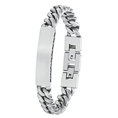 s.Oliver Ident Bracciale in Acciaio inox da Uomo, 20+1,5 cm, Argento, Fornito in confezione regalo s.Oliver Ident Bracciale in Acciaio inox da Uomo, 20+1,5 cm, Argento, Fornito in confezione regalo