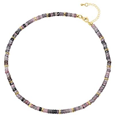 COAI Collana Girocollo da Donna con Perline Heishi in Pietre Dure Naturali COAI Collana Girocollo da Donna con Perline Heishi in Pietre Dure Naturali