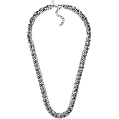 Armani Collana da uomo in acciaio inossidabile con chiusura a moschettone Armani Collana da uomo in acciaio inossidabile con chiusura a moschettone