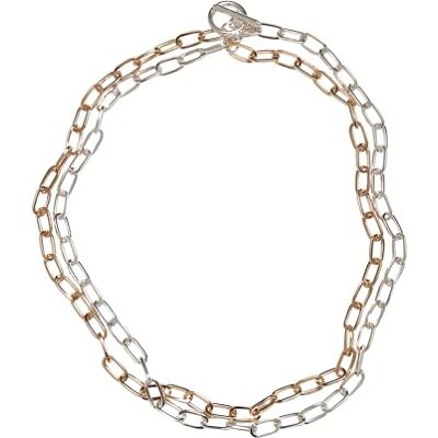 Urban Classics Unisex Bicolor Layering Necklace gold/silver, one size Urban Classics Unisex Bicolor Layering Necklace gold/silver, one size