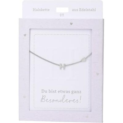 Depesche Collana da donna con ciondolo a forma di cuore, argento o oro, regolabile in 42-47 cm, in diverse varianti con simboli, lettere o segno zodiacale, Filigran, Acciaio inossidabile, Nessuna Depesche Collana da donna con ciondolo a forma di cuore, argento o oro, regolabile in 42-47 cm, in diverse varianti con simboli, lettere o segno zodiacale, Filigran, Acciaio inossidabile, Nessuna