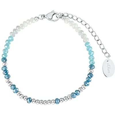 s.Oliver Bracciale in argento sterling 925/acciaio inossidabile per donna, bracciale, motivo, fornito in confezione regalo per gioielli s.Oliver Bracciale in argento sterling 925/acciaio inossidabile per donna, bracciale, motivo, fornito in confezione regalo per gioielli