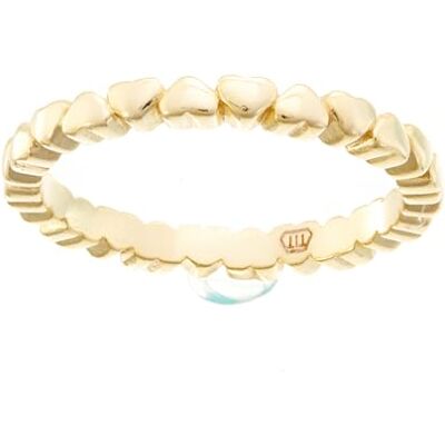 Beneto Anello Gold-Plated Silver Ring with Hearts AGG344-GOLD Circuito: 54 mm Marca, Estándar, Metallo Non prezioso, Nessuna Pietra preziosa Beneto Anello Gold-Plated Silver Ring with Hearts AGG344-GOLD Circuito: 54 mm Marca, Estándar, Metallo Non prezioso, Nessuna Pietra preziosa