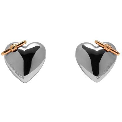 Burton Collana con Pendente e Orecchini a perno da donna Collezione KNOT HEART in Acciaio Inossidabile, Earrings Burton Collana con Pendente e Orecchini a perno da donna Collezione KNOT HEART in Acciaio Inossidabile, Earrings