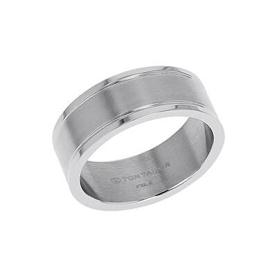 TOM TAILOR Anello da Uomo in Acciaio inox Argentato TT-R0004 TOM TAILOR Anello da Uomo in Acciaio inox Argentato TT-R0004