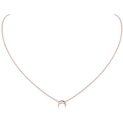 ChicSilver Collana Argento 925 Donna in Oro Bianco, Collana Donna Argento Oro Rosa con Cuore/Luna/Stella Lunga 41+5cm, Catenina Ciondolo Personalizzata Ragazza Bambina Amicizia Idee Regalo ChicSilver Collana Argento 925 Donna in Oro Bianco, Collana Donna Argento Oro Rosa con Cuore/Luna/Stella Lunga 41+5cm, Catenina Ciondolo Personalizzata Ragazza Bambina Amicizia Idee Regalo