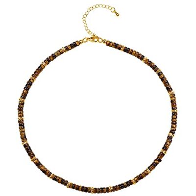 COAI Collana Girocollo da Donna con Perline Heishi in Pietre Dure Naturali COAI Collana Girocollo da Donna con Perline Heishi in Pietre Dure Naturali