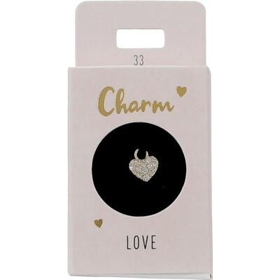 Depesche Charm Heart Gold, Ciondolo Placcato Oro per collane, bracciali e Orecchini, Ideale Come Piccolo Regalo Depesche Charm Heart Gold, Ciondolo Placcato Oro per collane, bracciali e Orecchini, Ideale Come Piccolo Regalo