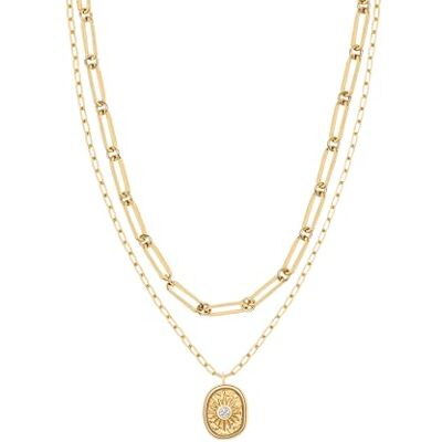 Tamaris Set Necklace con ciondolo – acciaio inox – IP oro – catena regolabile fino a 50 cm – impermeabile e delicato sulla pelle Tamaris Set Necklace con ciondolo – acciaio inox – IP oro – catena regolabile fino a 50 cm – impermeabile e delicato sulla pelle