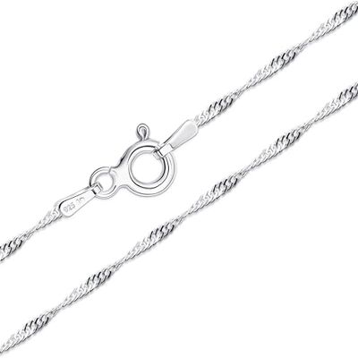 Amberta Catenina Argento 925 per Donna Uomo Collanina Sottilissima Semplice & Elegante Girocollo Maglia Fine Veneziana Quadrata Piccola 40/45/50/55/60 cm Amberta Catenina Argento 925 per Donna Uomo Collanina Sottilissima Semplice & Elegante Girocollo Maglia Fine Veneziana Quadrata Piccola 40/45/50/55/60 cm
