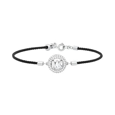 Michael Kors bracciale da Donna in ottone con chiusura ad anello a molla,Argento freddo Michael Kors bracciale da Donna in ottone con chiusura ad anello a molla,Argento freddo