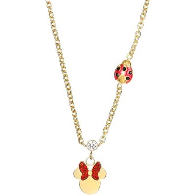Disney Collana Minnie, Acciaio Inossidabile con Coccinella per Bambini e Bambine, Lunghezza 40+5 cm Disney Collana Minnie, Acciaio Inossidabile con Coccinella per Bambini e Bambine, Lunghezza 40+5 cm
