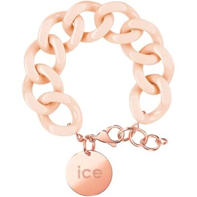 ICE Jewellery Chain Bracelet Nude Rose-Gold Bracciale in Maglia Rosa XL da Donna con Medaglia d'Oro Rosa () ICE Jewellery Chain Bracelet Nude Rose-Gold Bracciale in Maglia Rosa XL da Donna con Medaglia d'Oro Rosa ()