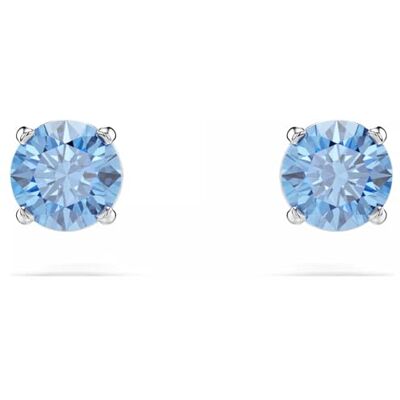 Swarovski Stilla Orecchini a Lobo, Gioielli con Zirconia Blu , Pietre Scintillanti a Taglio Round, Placcatura in Tonalità Rodio, 0,4 x 0,4 cm, peso (singolo orecchino) 1 g Swarovski Stilla Orecchini a Lobo, Gioielli con Zirconia Blu , Pietre Scintillanti a Taglio Round, Placcatura in Tonalità Rodio, 0,4 x 0,4 cm, peso (singolo orecchino) 1 g