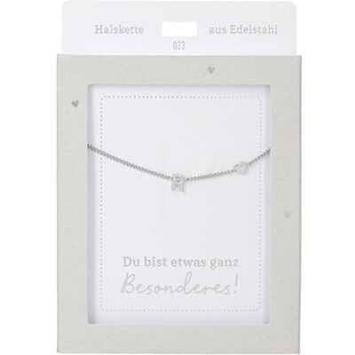 Depesche Collana da donna con ciondolo a forma di cuore, argento o oro, regolabile in 42-47 cm, in diverse varianti con simboli, lettere o segno zodiacale, Filigran, Acciaio inossidabile, Nessuna Depesche Collana da donna con ciondolo a forma di cuore, argento o oro, regolabile in 42-47 cm, in diverse varianti con simboli, lettere o segno zodiacale, Filigran, Acciaio inossidabile, Nessuna