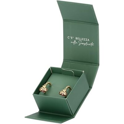 THUN Orecchino a cerchio con coccinella e strass, ottone, bronzo galvanizzato, 35 mm, collezione Dedicato a Te THUN Orecchino a cerchio con coccinella e strass, ottone, bronzo galvanizzato, 35 mm, collezione Dedicato a Te