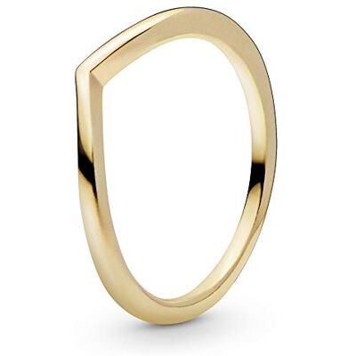 PANDORA Anello Chevron luminoso, placcato in oro 14k PANDORA Anello Chevron luminoso, placcato in oro 14k