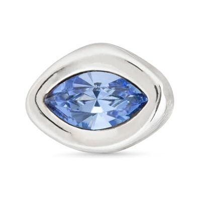Uno de 50 Piercing placcato argento Sterling e un cristallo blu Uno de 50 Piercing placcato argento Sterling e un cristallo blu