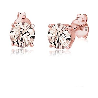 Elli Orecchini a Perno da Donna in Argento 925, Placcato Oro Rosa con Cristalli Swarovski Elli Orecchini a Perno da Donna in Argento 925, Placcato Oro Rosa con Cristalli Swarovski