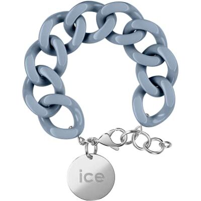 ICE Jewellery Chain Bracelet Artic Blue Silver Bracciale in Maglia Blu XL da Donna con Medaglia d'Argento () ICE Jewellery Chain Bracelet Artic Blue Silver Bracciale in Maglia Blu XL da Donna con Medaglia d'Argento ()