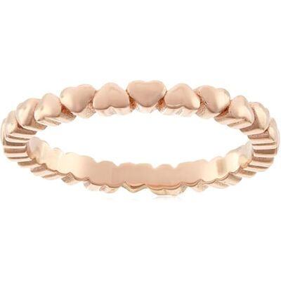 Beneto Anello Gold-Plated Silver Ring with Hearts AGG344-ROSE Circuito: 54 mm Marca, Estándar, Metallo Non prezioso, Nessuna Pietra preziosa Beneto Anello Gold-Plated Silver Ring with Hearts AGG344-ROSE Circuito: 54 mm Marca, Estándar, Metallo Non prezioso, Nessuna Pietra preziosa