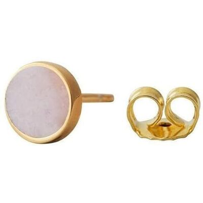 Design Letters Orecchini a perno con opale rosa (oro), argento Sterling, taglia unica Design Letters Orecchini a perno con opale rosa (oro), argento Sterling, taglia unica
