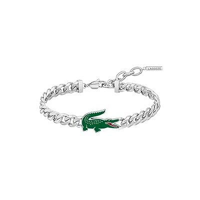 Lacoste Braccialetto a catena da uomo Collezione ARTHOR in Acciaio Inossidabile, Argento Silver Lacoste Braccialetto a catena da uomo Collezione ARTHOR in Acciaio Inossidabile, Argento Silver