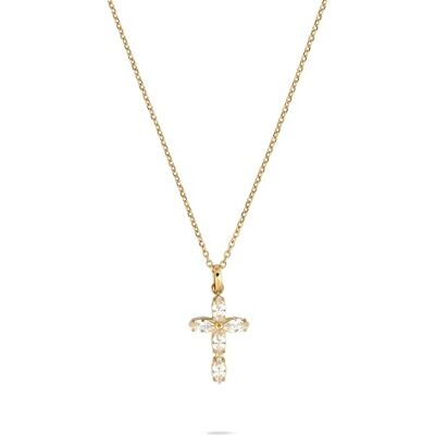 Tamaris Necklace – Collane con ciondolo a forma di croce in acciaio inox – IP Gold – Catenina regolabile fino a 47 cm – Impermeabile e delicato sulla Tamaris Necklace – Collane con ciondolo a forma di croce in acciaio inox – IP Gold – Catenina regolabile fino a 47 cm – Impermeabile e delicato sulla
