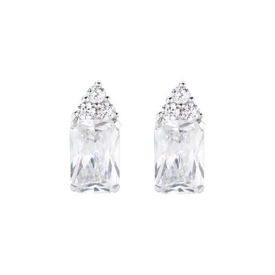 Amen. Gioielli, Orecchini Princess, Orecchini Donna Argento 925, Rodiato con Zirconi Bianchi, Regalo Donna Amen. Gioielli, Orecchini Princess, Orecchini Donna Argento 925, Rodiato con Zirconi Bianchi, Regalo Donna
