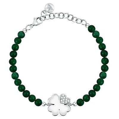 Morellato Bracciale Donna, Collezione Valentina, in Acciaio, pietra, Agata naturale SATQ08 Morellato Bracciale Donna, Collezione Valentina, in Acciaio, pietra, Agata naturale SATQ08
