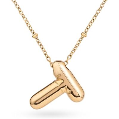 Amberta Collana con Iniziale Dorata per Donna Pendente Lettera Alfabeto Collana Bubble Letter Ciondolo Iniziale Bombata Amberta Collana con Iniziale Dorata per Donna Pendente Lettera Alfabeto Collana Bubble Letter Ciondolo Iniziale Bombata