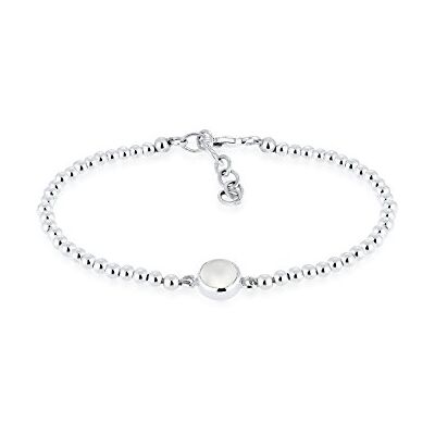 Elli Braccialetto da Donna in Argento 925 con Rotonda Bianco Pietra Di Luna Elli Braccialetto da Donna in Argento 925 con Rotonda Bianco Pietra Di Luna