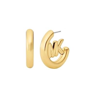 Michael Kors Orecchini da donna in ottone dorato con chiusura a perno di sicurezza Michael Kors Orecchini da donna in ottone dorato con chiusura a perno di sicurezza