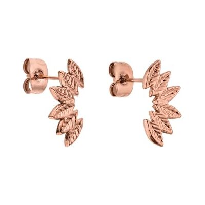 Purelei Orecchini a forma di foglia, impermeabili, con design a foglie, in acciaio inox, placcato oro 14 K, argento e oro rosa 18 carati, orecchini naturali ed eleganti Purelei Orecchini a forma di foglia, impermeabili, con design a foglie, in acciaio inox, placcato oro 14 K, argento e oro rosa 18 carati, orecchini naturali ed eleganti