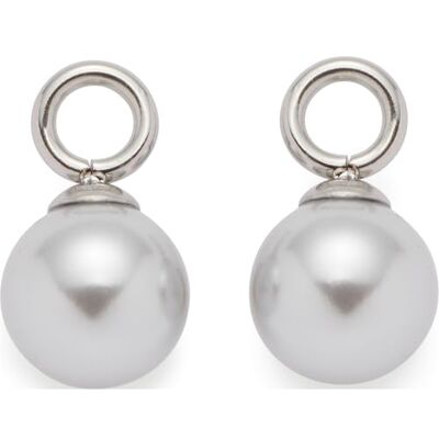 JEWELS BY LEONARDO , orecchini pendenti Perla Beauty's, 1 paio di ciondoli in acciaio inox color argento, perle di imitazione in grigio chiaro, gioielli da donna, regalo , Eine Größe, Acciaio JEWELS BY LEONARDO , orecchini pendenti Perla Beauty's, 1 paio di ciondoli in acciaio inox color argento, perle di imitazione in grigio chiaro, gioielli da donna, regalo , Eine Größe, Acciaio