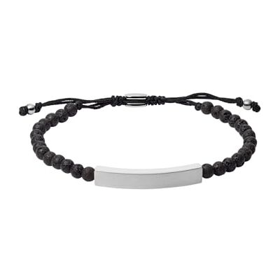 Fossil Bracciale da uomo in acciaio inossidabile o semiprezioso con chiusura a cursore Fossil Bracciale da uomo in acciaio inossidabile o semiprezioso con chiusura a cursore