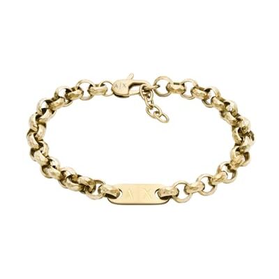 Armani Bracciale da uomo in acciaio inossidabile color oro Armani Bracciale da uomo in acciaio inossidabile color oro