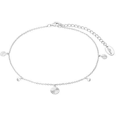 s.Oliver Cavigliera in Argento 925 Gioielli estivi da Donna, 22+5 cm, Argento, Moneta, Fornita in confezione regalo per gioielli s.Oliver Cavigliera in Argento 925 Gioielli estivi da Donna, 22+5 cm, Argento, Moneta, Fornita in confezione regalo per gioielli