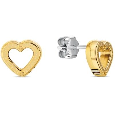 Tommy Hilfiger Jewelry Orecchini a Perno da Donna in Oro Giallo a Forma di Cuore Tommy Hilfiger Jewelry Orecchini a Perno da Donna in Oro Giallo a Forma di Cuore
